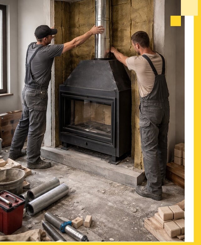 Изготовление и монтаж закрытых каминов в Великих Луке под ключ