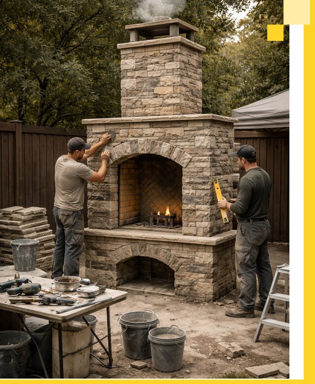 Проектирование и установка уличных каминов в Великих Луке