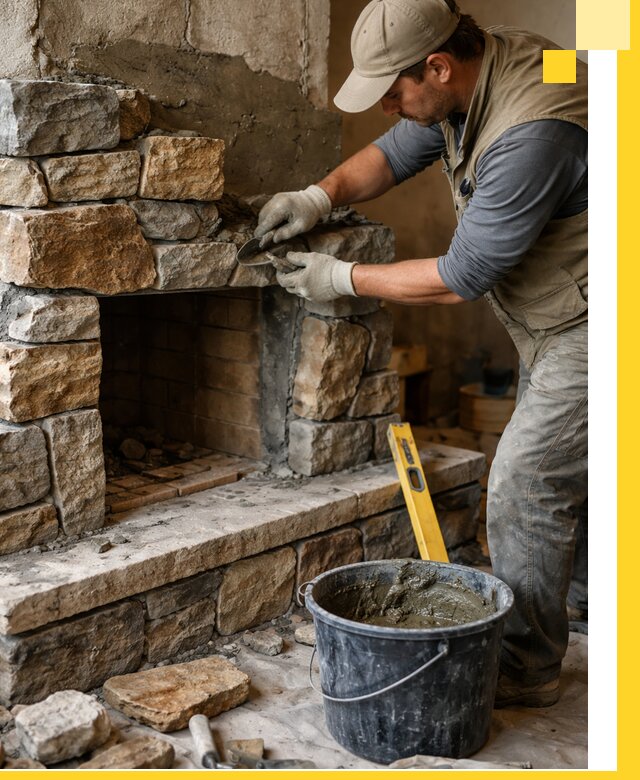 Изготовление и установка каменных каминов под ключ в Великих Луке