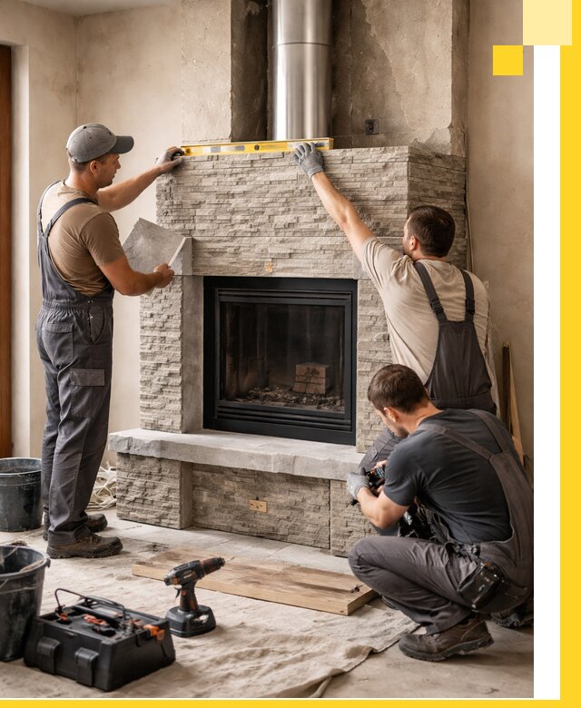 Профессиональный монтаж каминов под ключ в Великих Луке для дома