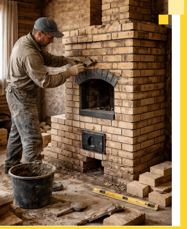 Кирпичные печи под ключ в Великих Луке: проектирование и кладка
