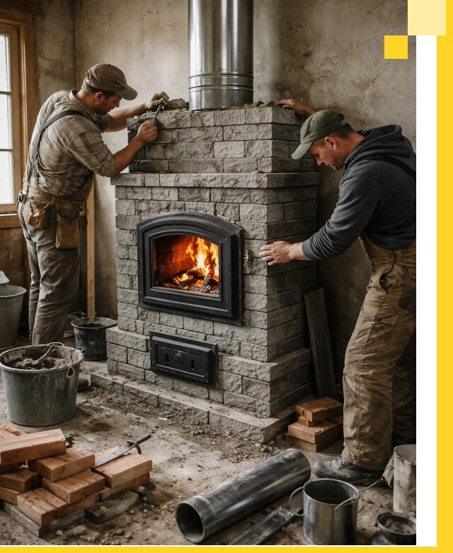 Производство, поставка и монтаж дровяных печей в Великих Луке