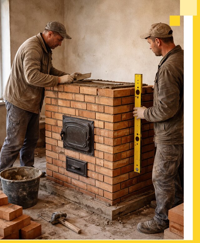 Отопительные печи под ключ в Великих Луке, установка и сборка