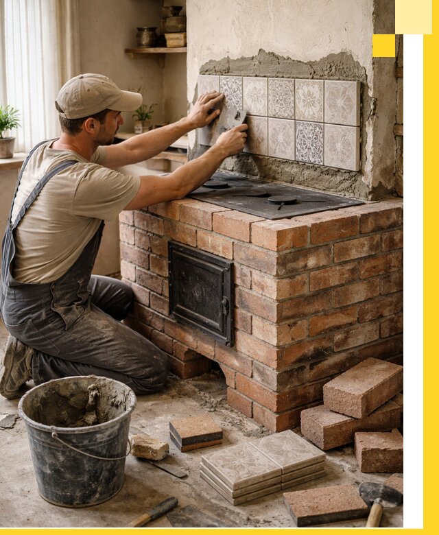 Печи с плитой на заказ монтаж гарантия и сервис в Великих Луке