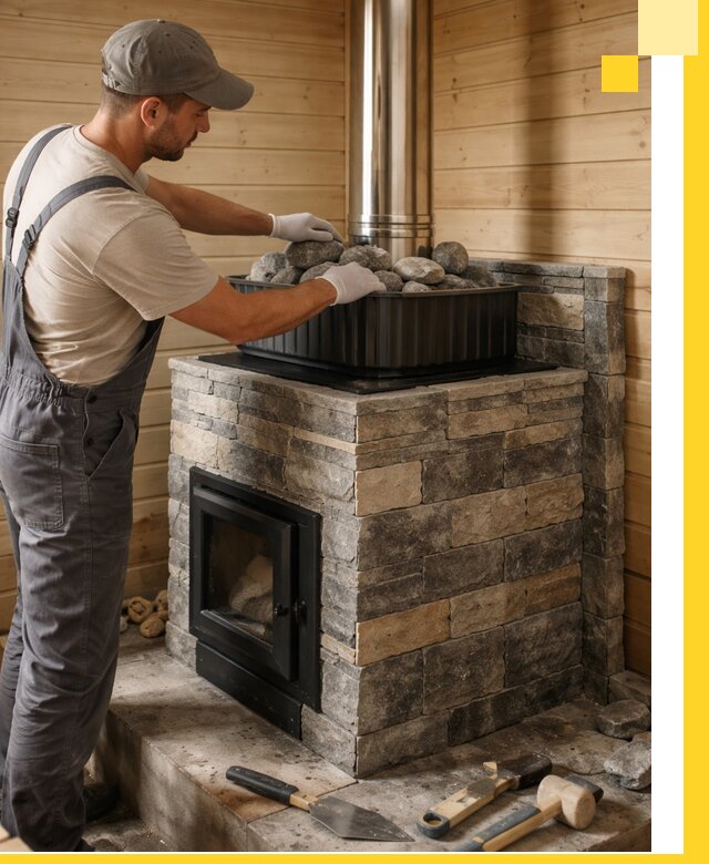 Печи для парной в Великих Луке, производство, монтаж и обслуживание