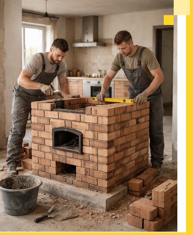 Установка и монтаж печей в частном доме в Великих Луке под ключ