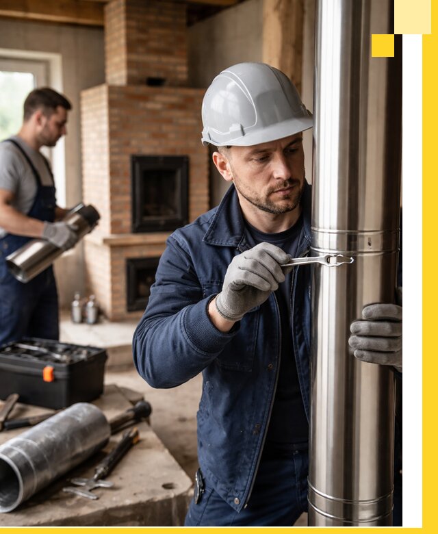 Профессиональный монтаж дымоходов для печей в Великих Луке