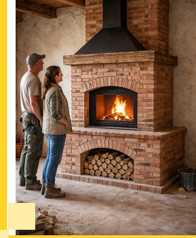 Печи камины из кирпича в Великих Луке от 124044 р. | ЭриданВкл