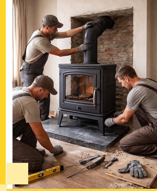 Монтаж печи камина в частном доме в Великих Луке от 25843 р. | ЭриданВкл