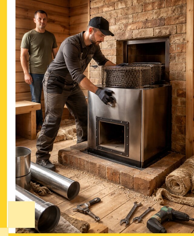 Монтаж банных печей под ключ в Великих Луке от 18607 р., ЭриданВкл