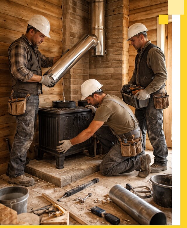 Профессиональный монтаж банных печей и дымоходов в Великих Луке