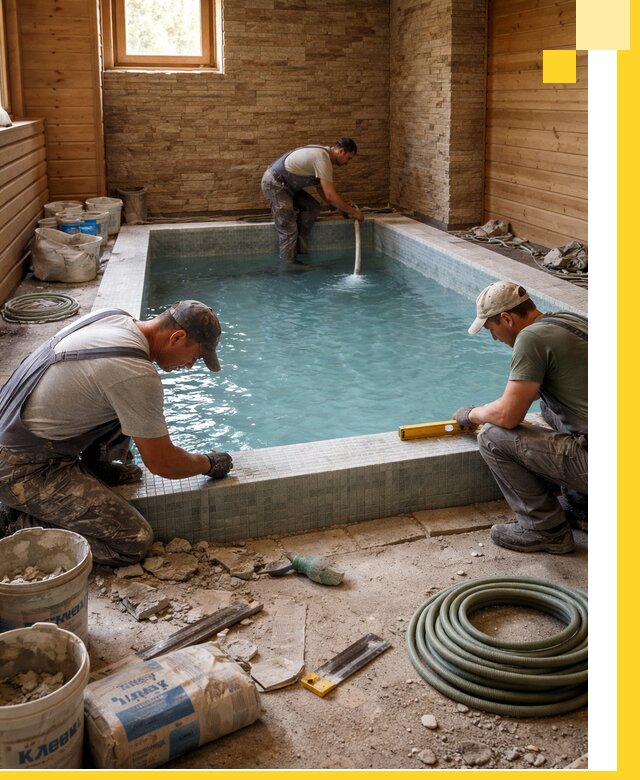 Проектирование и строительство бассейнов для бани в Великих Луке