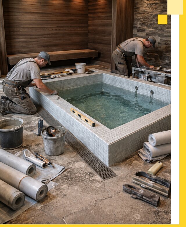 Установка и строительство бассейнов для сауны в Великих Луке