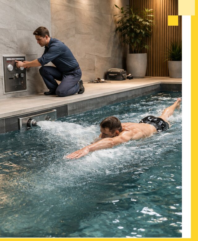 Проектирование и монтаж бассейнов с противотоком в Великих Луке