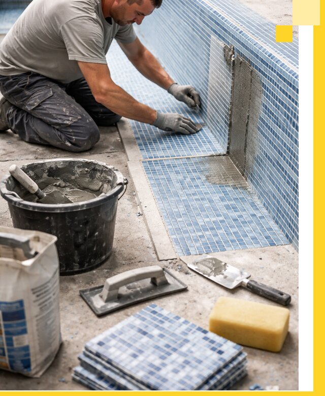 Укладка и ремонт мозаики для бассейнов под ключ в Великих Луке