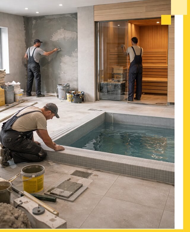 Проектирование и строительство сауны с бассейном в Великих Луке