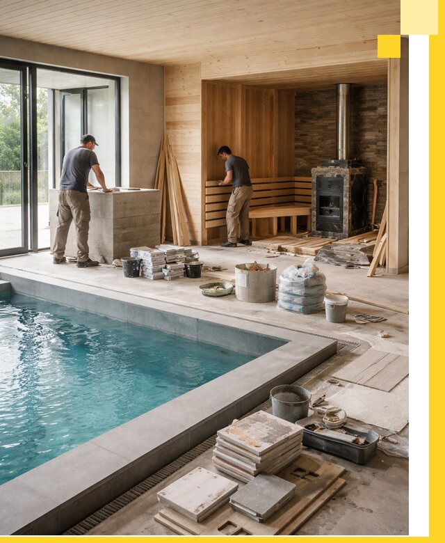 Проектирование и строительство бань с бассейном в Великих Луке