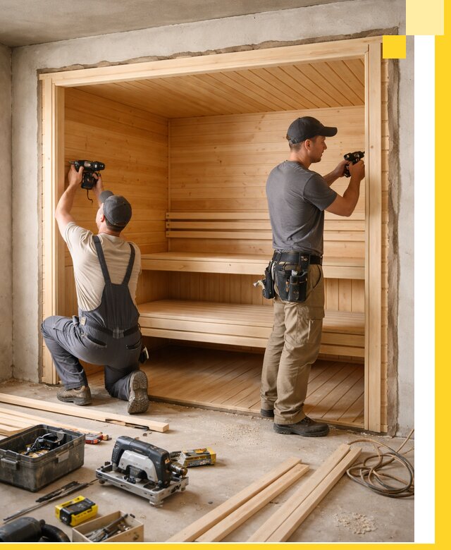 Монтаж саун под ключ в Великих Луке — проектирование и установка