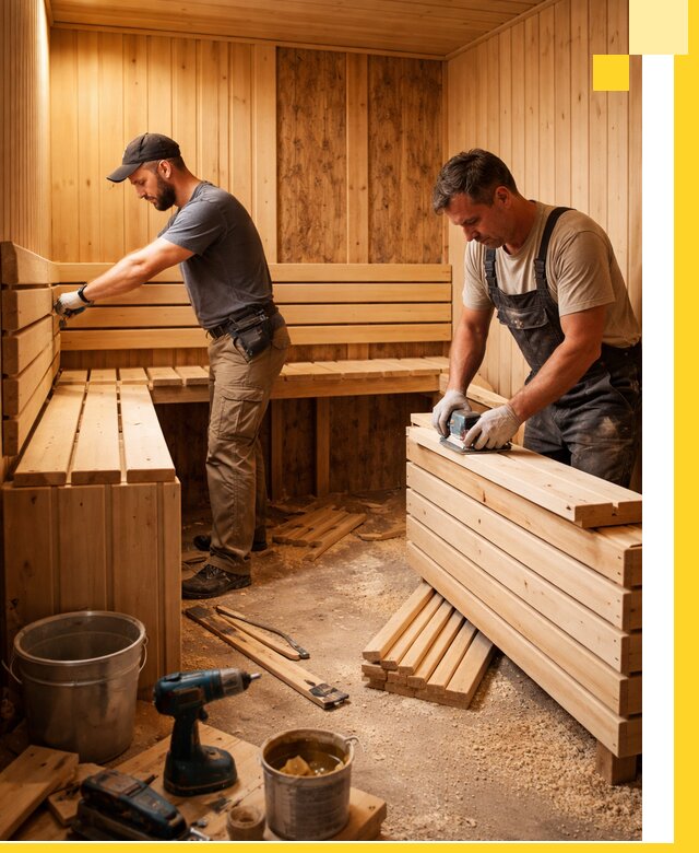 Профессиональный комплексный ремонт саун под ключ в Великих Луке