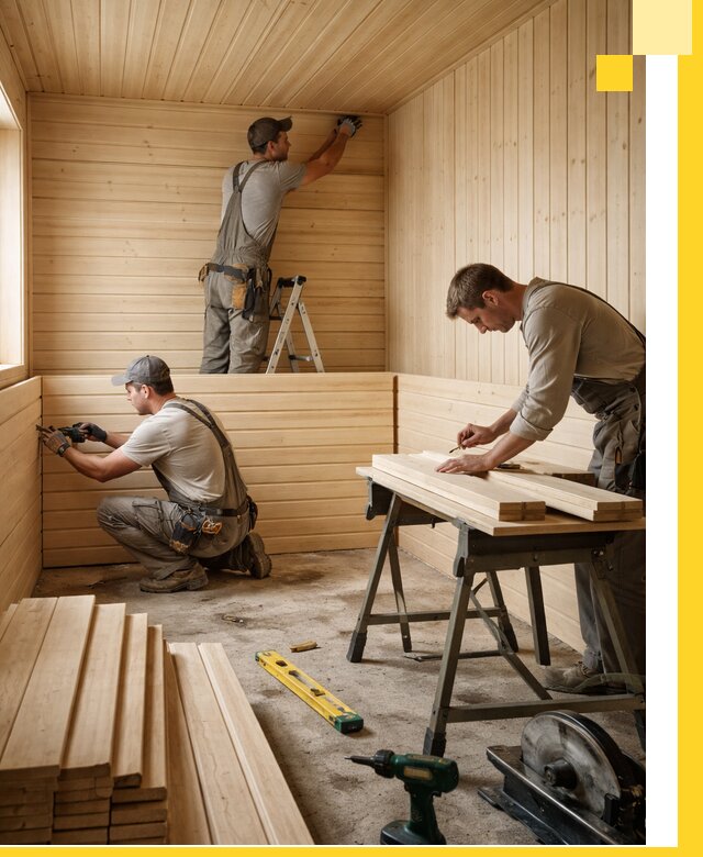 Обшивка саун в Великих Луке из натуральной древесины под ключ