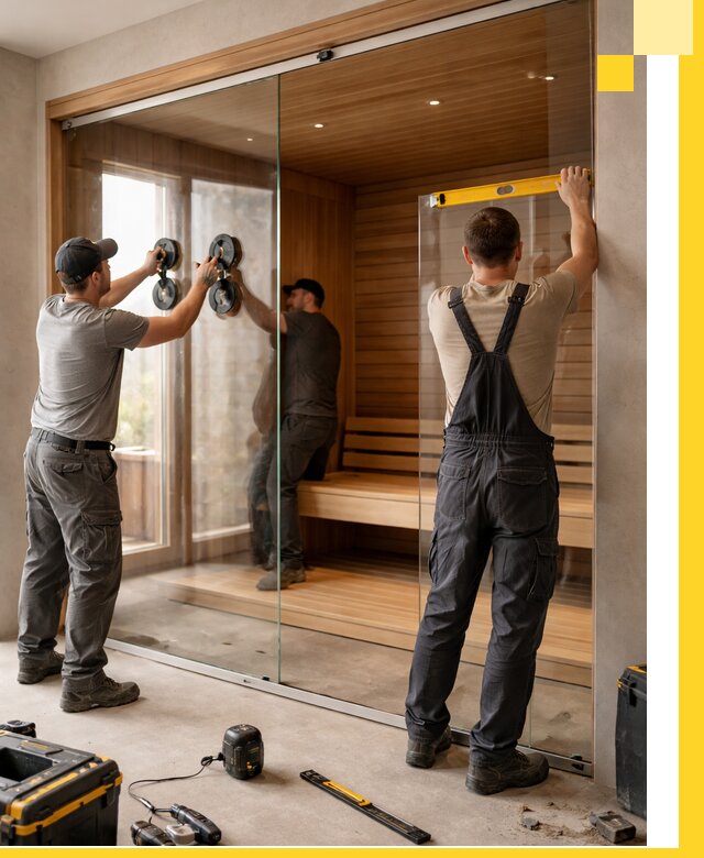 Производство и монтаж стеклянных саун под ключ в Великих Луке