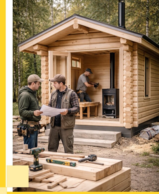 Монтаж бань под ключ в Великих Луке — от 206740 р. | ЭриданВкл