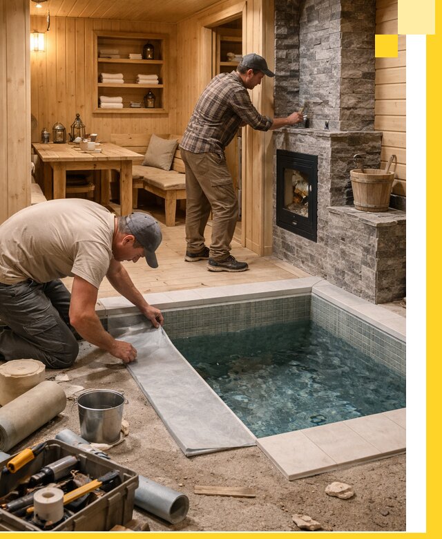 Строительство бань с комнатой отдыха под ключ в Великих Луке