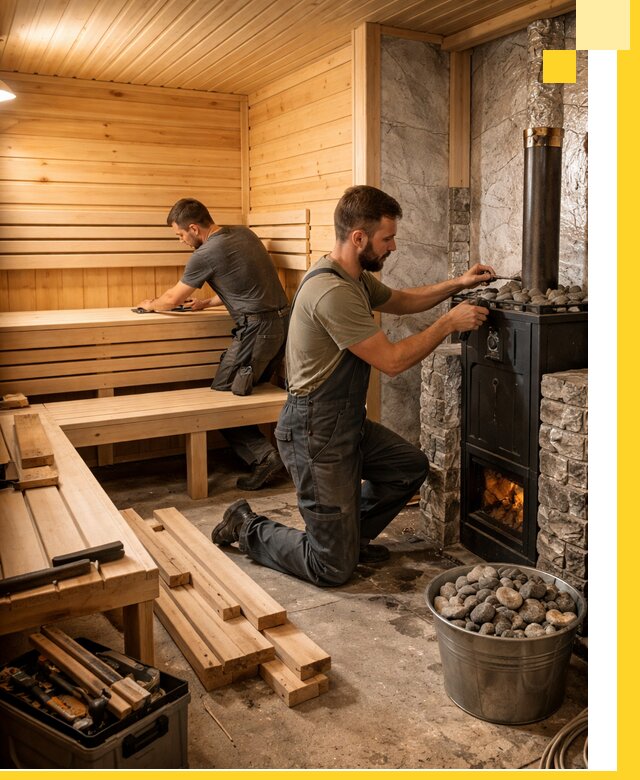 Дизайн и строительство интерьеров бань под ключ в Великих Луке