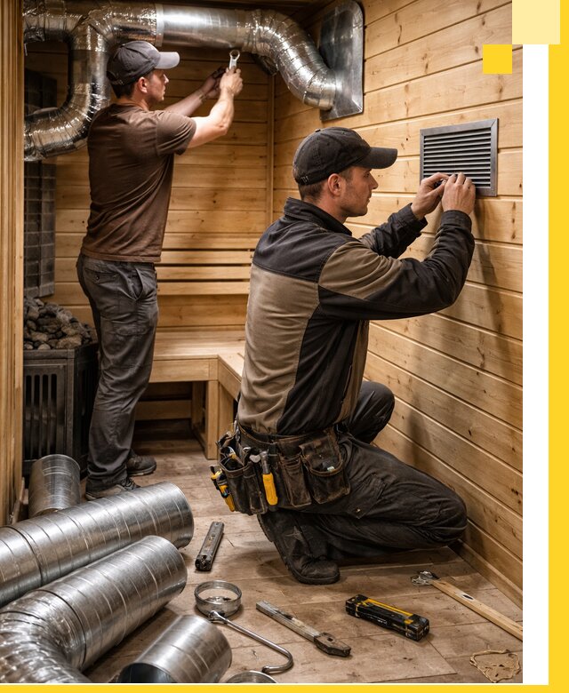 Проектирование и монтаж вентиляции бани в Великих Луке под ключ