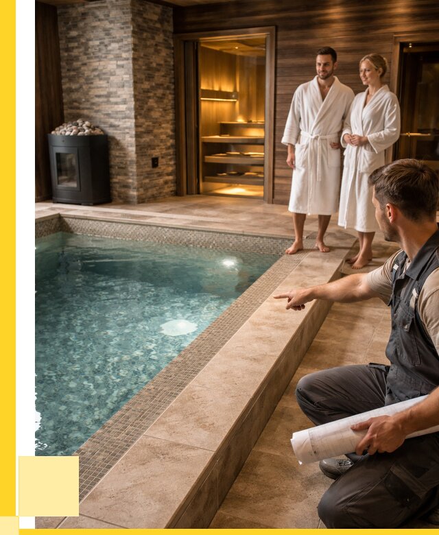 Проект бани с бассейном под ключ в Великих Луке от 67191 р. | ЭриданВкл