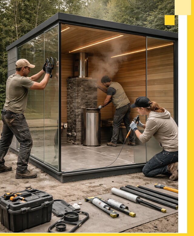 Проектирование и строительство стеклянных бань в Великих Луке