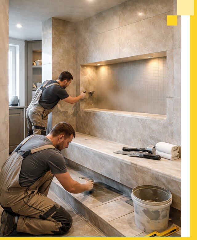 Профессиональное строительство хамама в квартире в Великих Луке