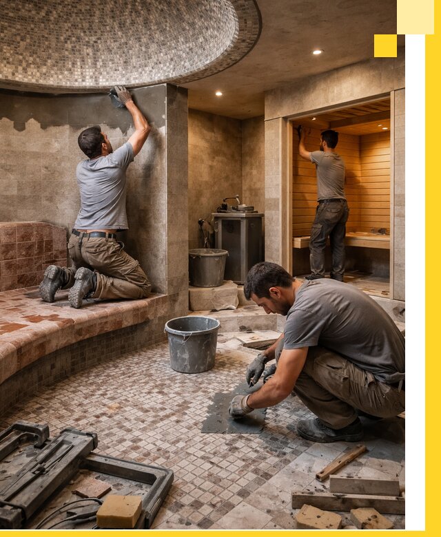 Проект и строительство хамама бани и сауны под ключ в Великих Луке