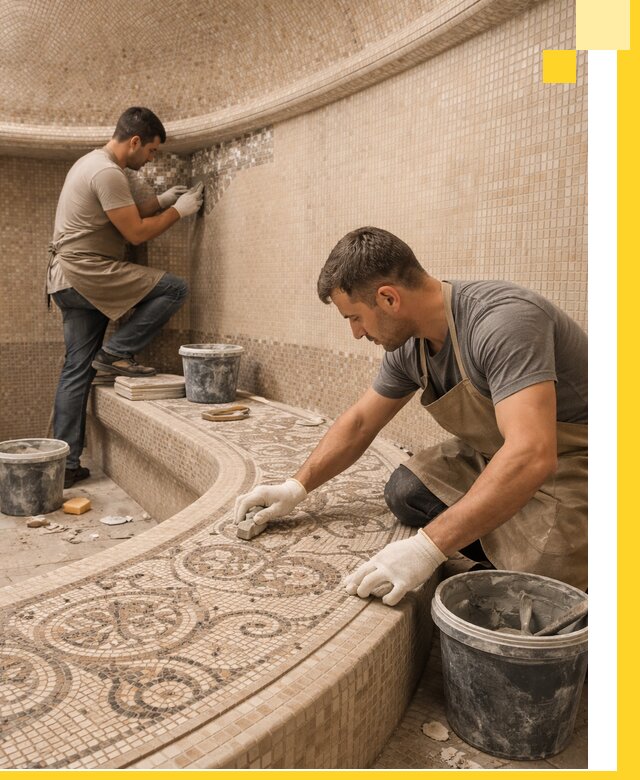 Плитка для хамама в Великих Луке, укладка, подбор и поставка