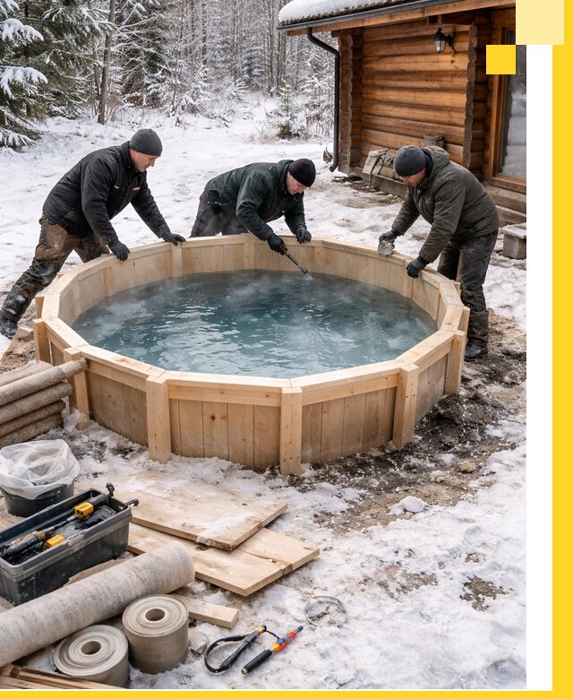 Изготовление и установка ледяных купелей под ключ в Великих Луке