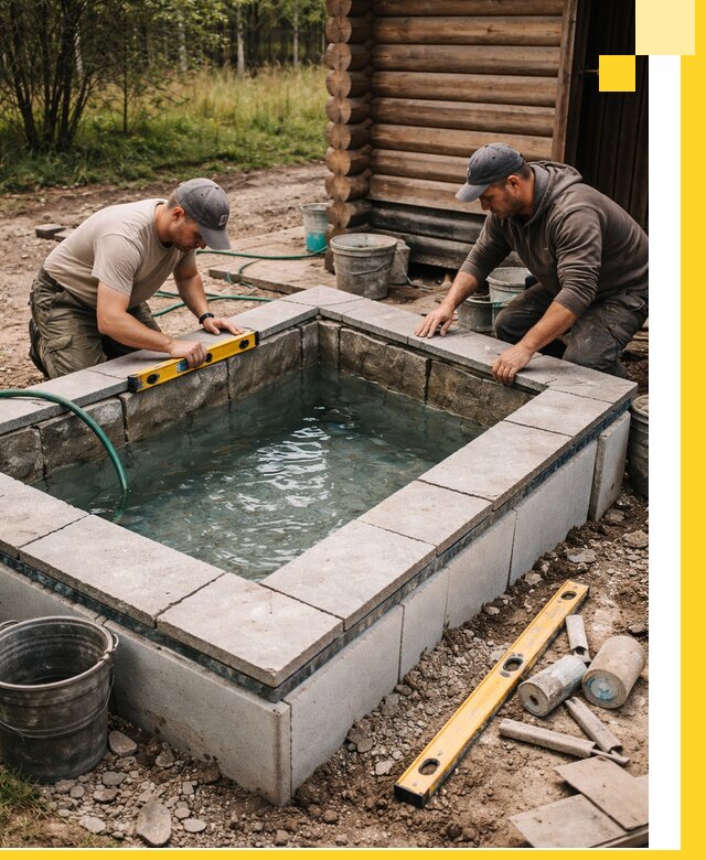 Изготовление и установка холодных купелей под ключ в Великих Луке